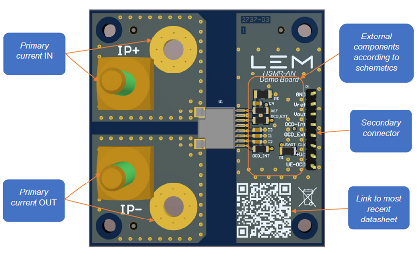 Location Circuit - LEM HMSR-SMS Current Sensor Demonstration Boards